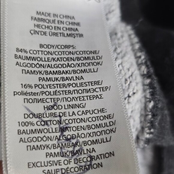 POlo Ralph Lauren Dark Gray Logo Full Zip Fleece Lined Hoodie Sweater - Picture 8 of 8